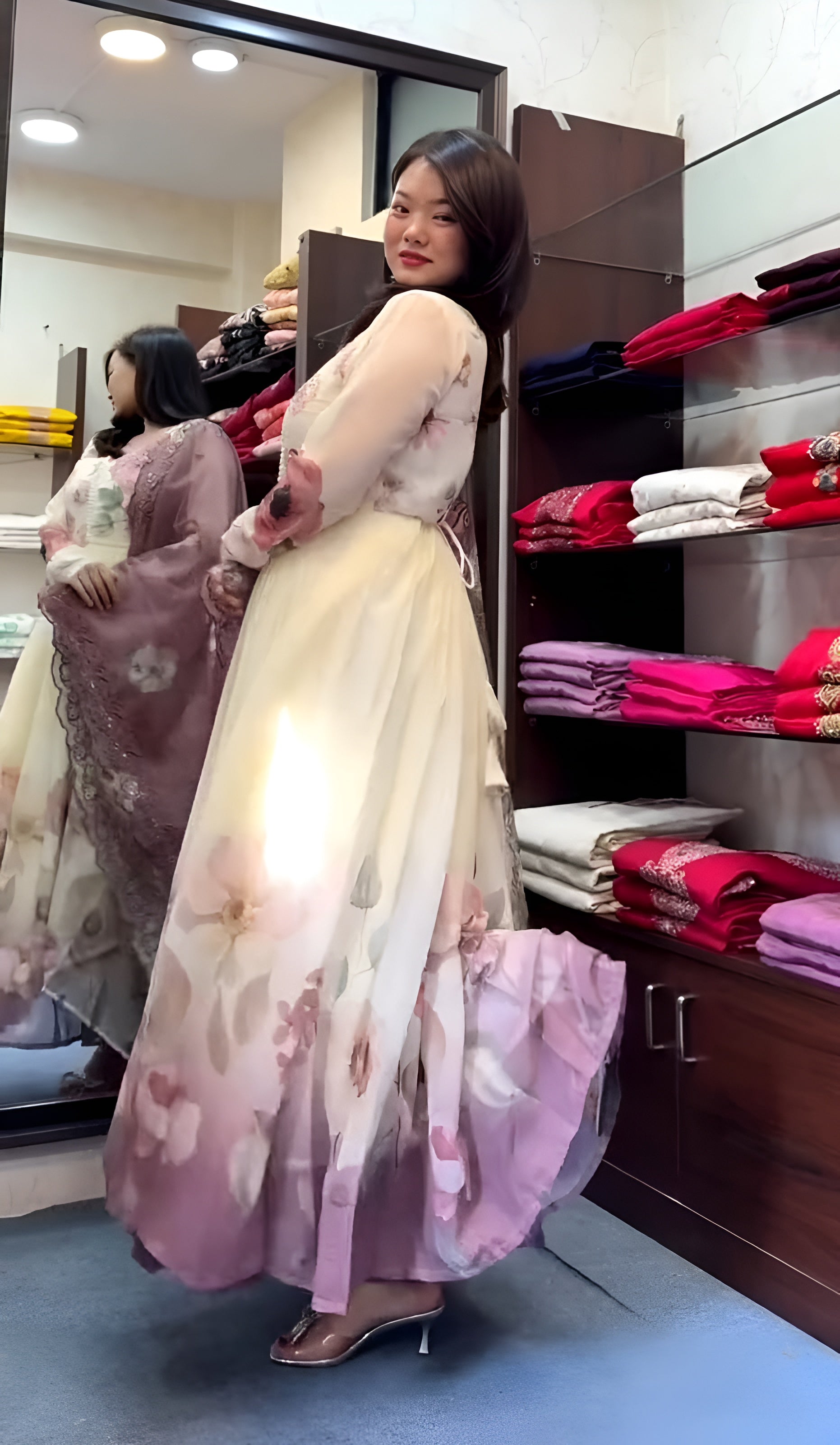 PURE CHIFFON DESIGNER SUIT SET