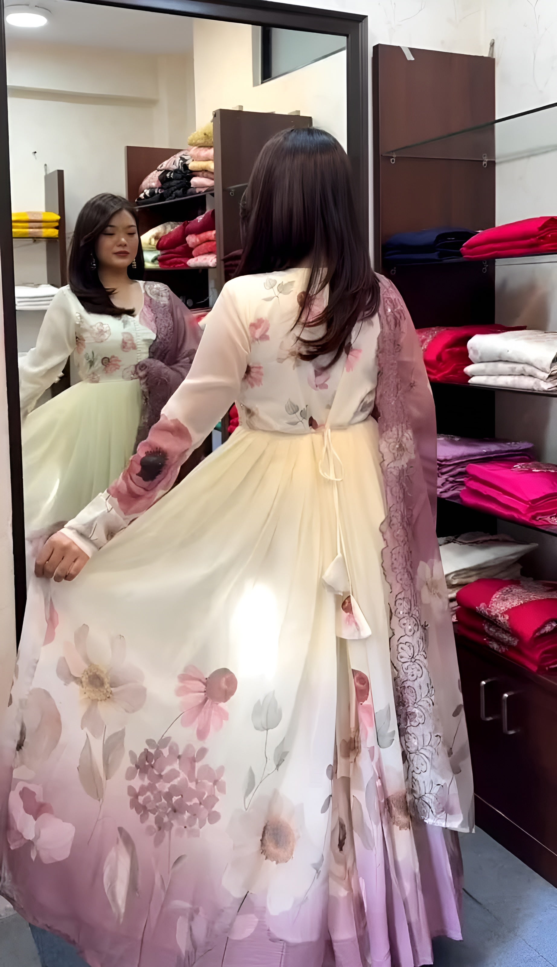 PURE CHIFFON DESIGNER SUIT SET