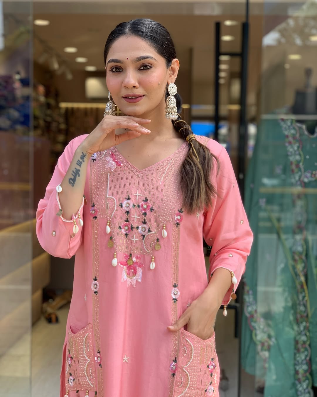 ROMAN SILK KURTI WITH PANT AND DUPATTA