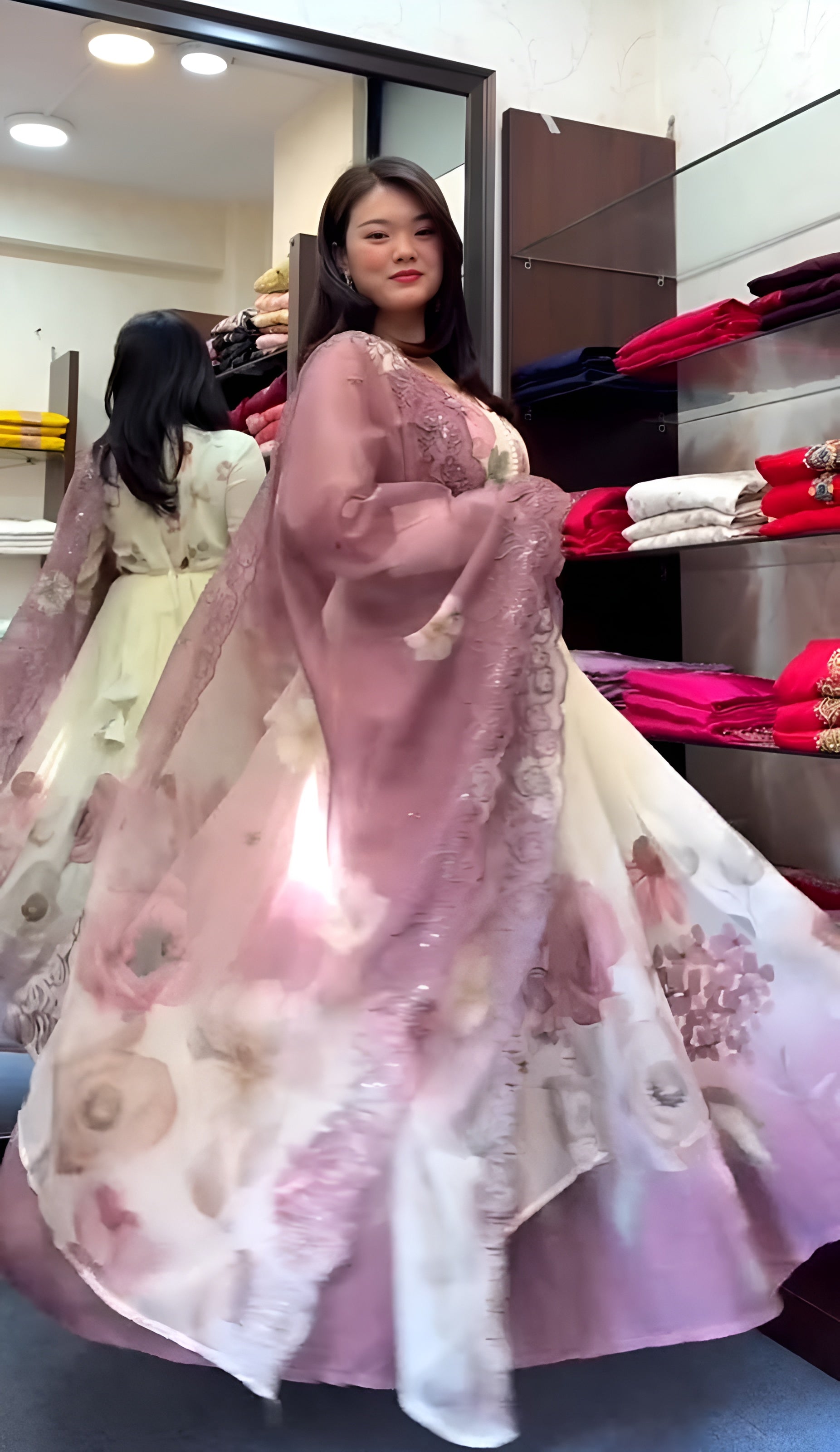 PURE CHIFFON DESIGNER SUIT SET