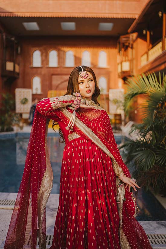 PURE HEAVY CHINON SILK ANARKALI SUIT WITH TRENDING COLOR