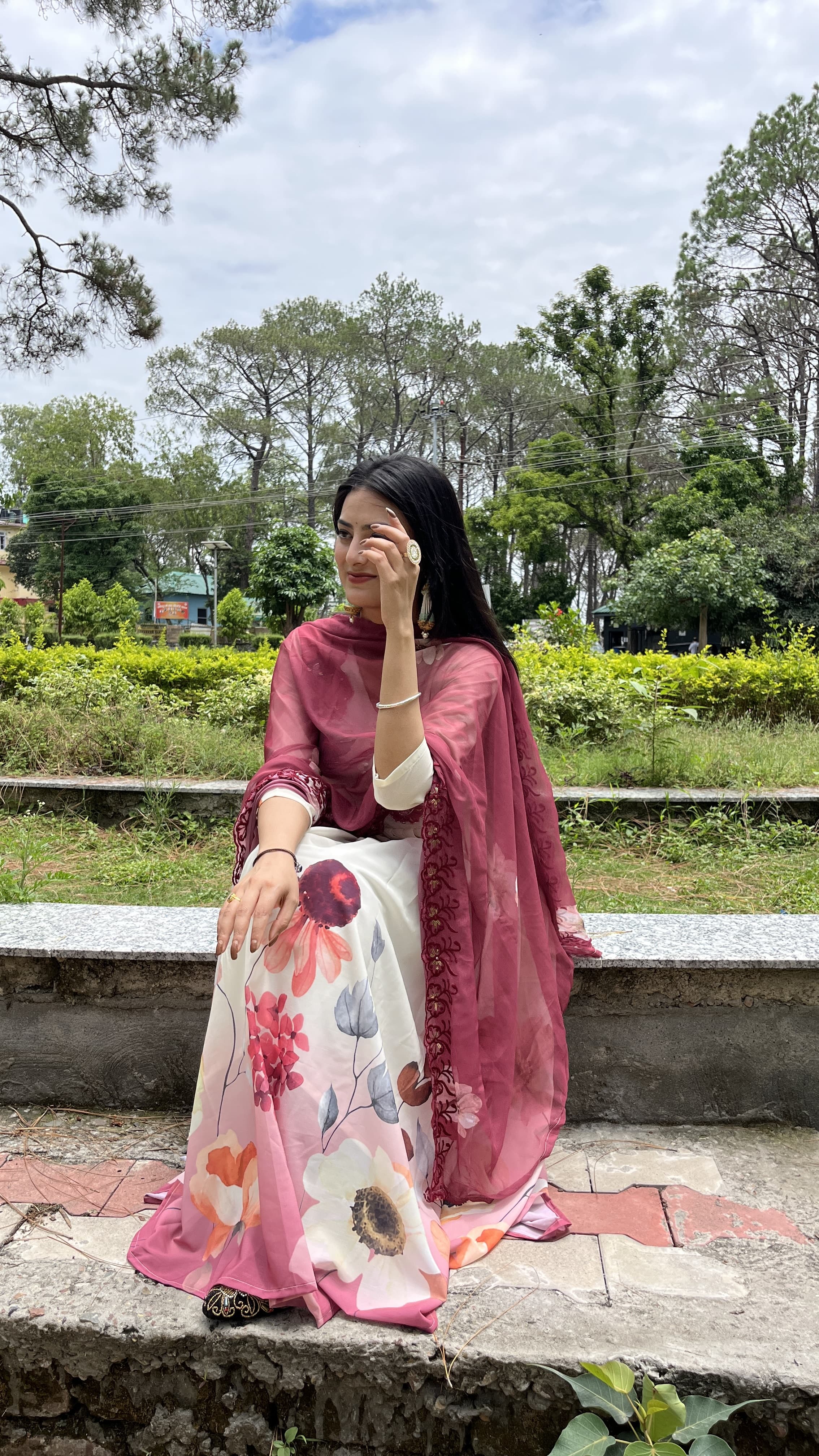 Designer Chiffon Suit