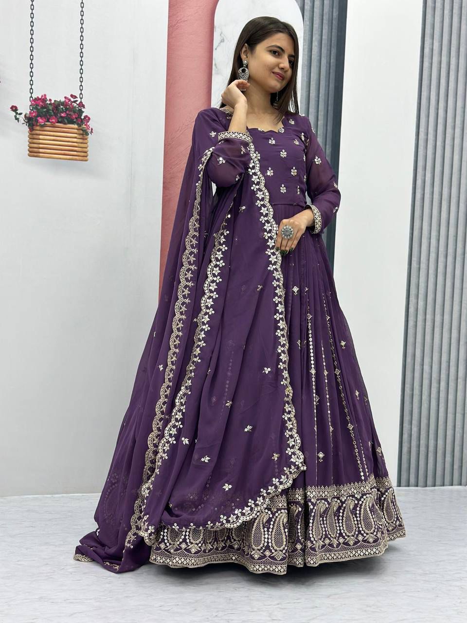 HEAVY GEORGETTE DESIGNER PARTY WEAR GOWN