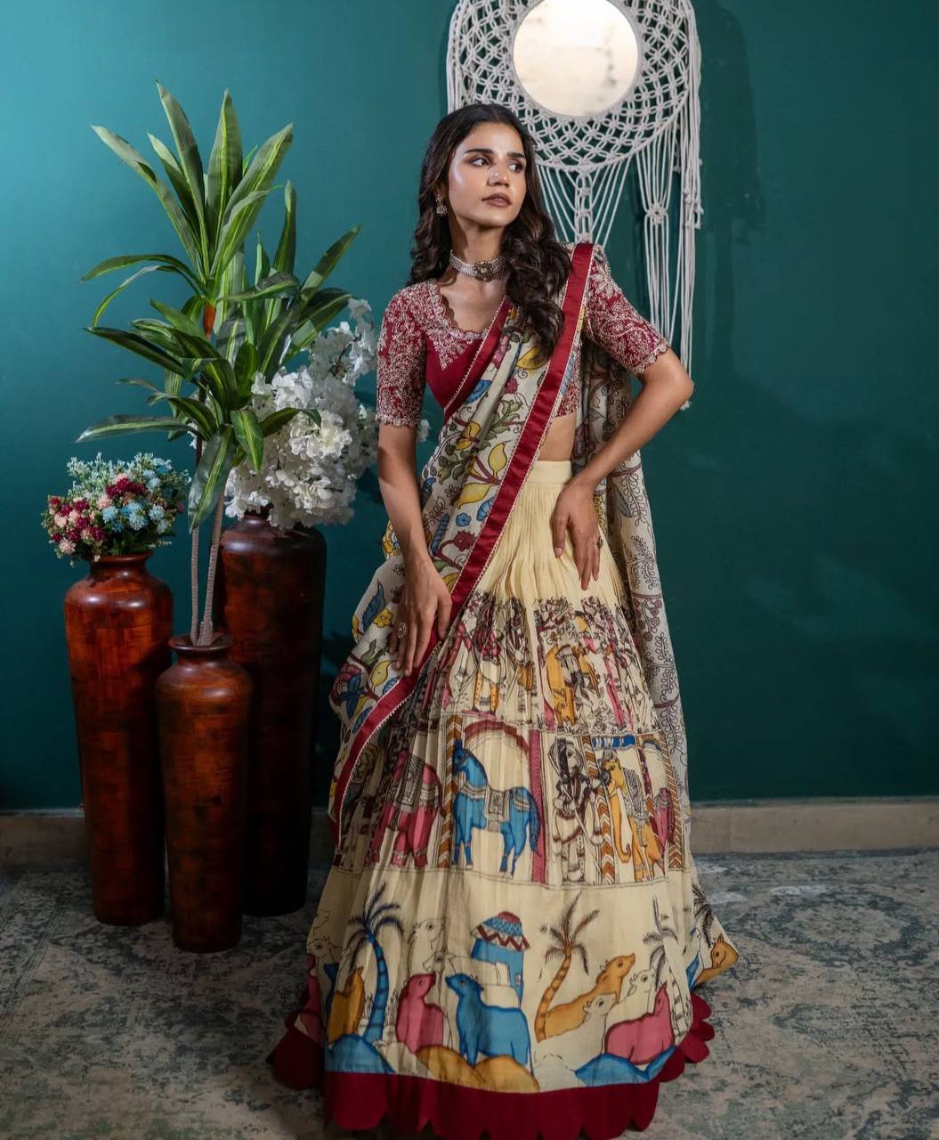 Kalamkari Print Lehenga Choli