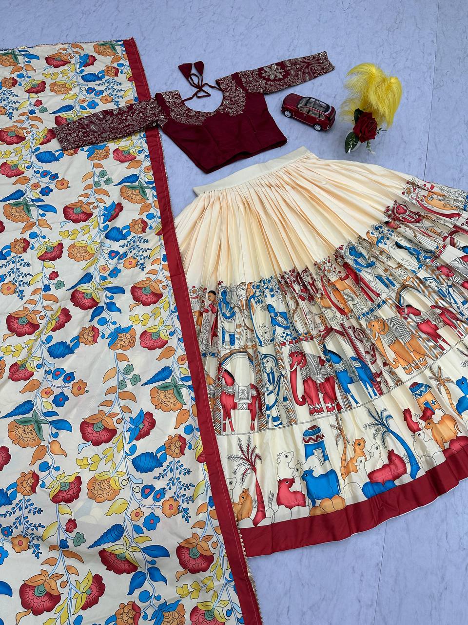 Kalamkari Print Lehenga Choli