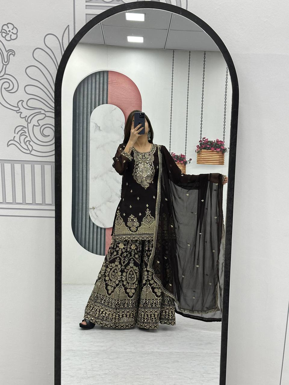 HEAVYEMBROIDERY WORK TOP AND PALAZZO