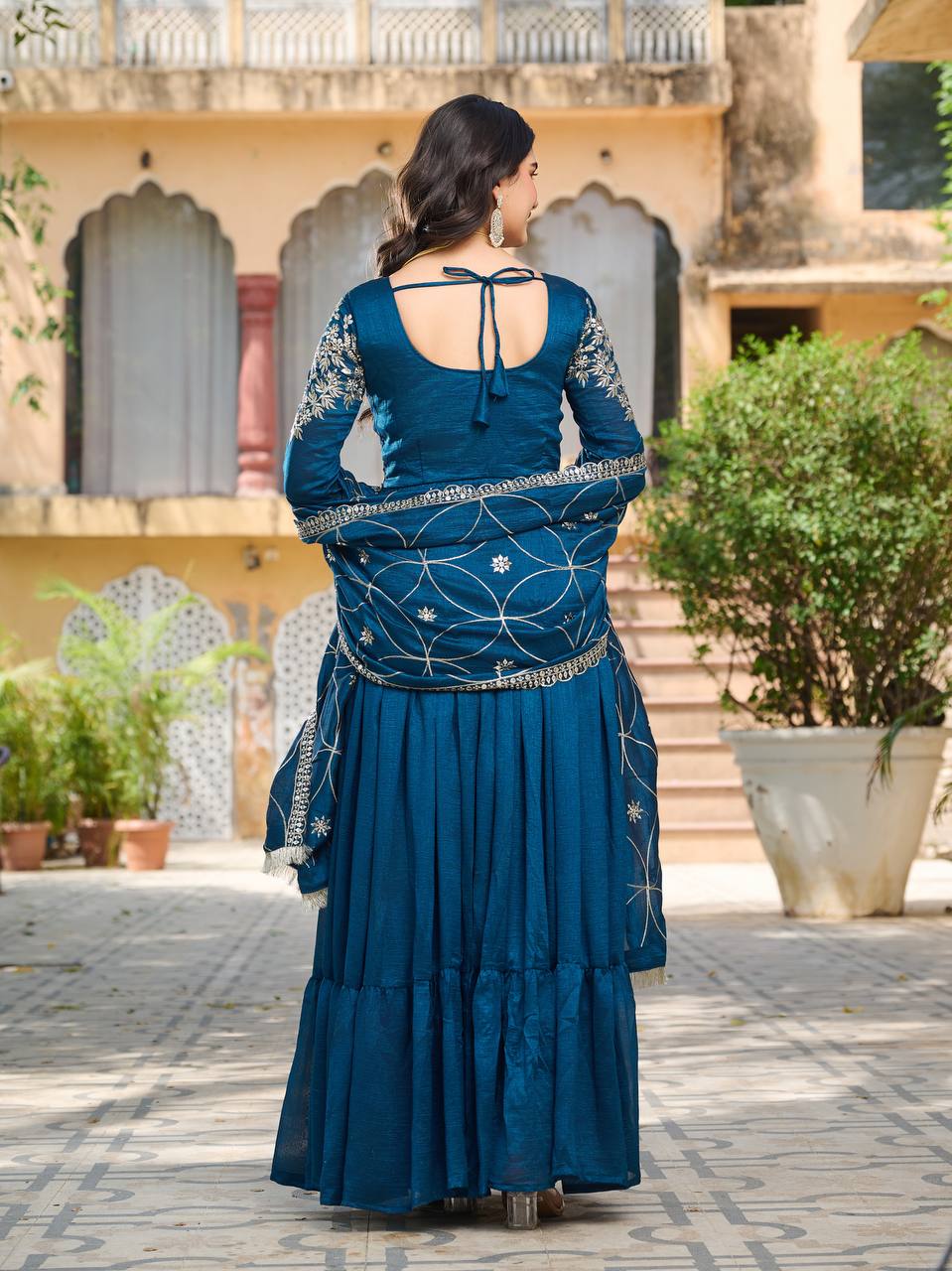 NEW FESTIVAL SPECIAL LONG GOWN WITH HEAVY DUPATTA