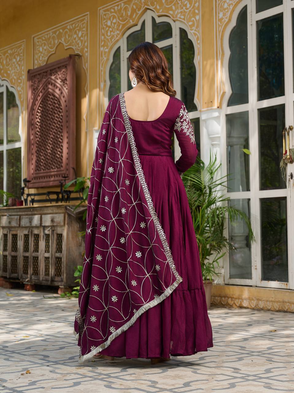 NEW FESTIVAL SPECIAL LONG GOWN WITH HEAVY DUPATTA