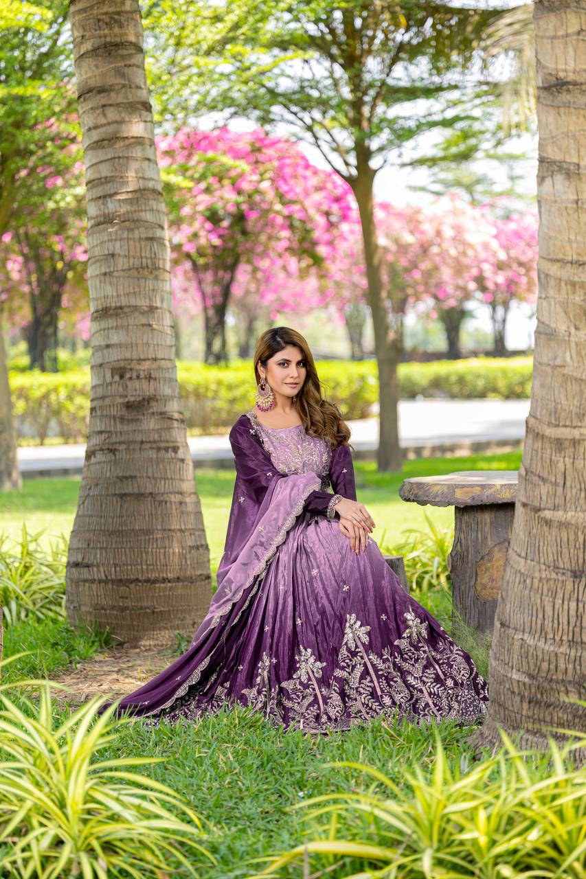 PURE PEDING CHINON SUIT WITH DUPATTA