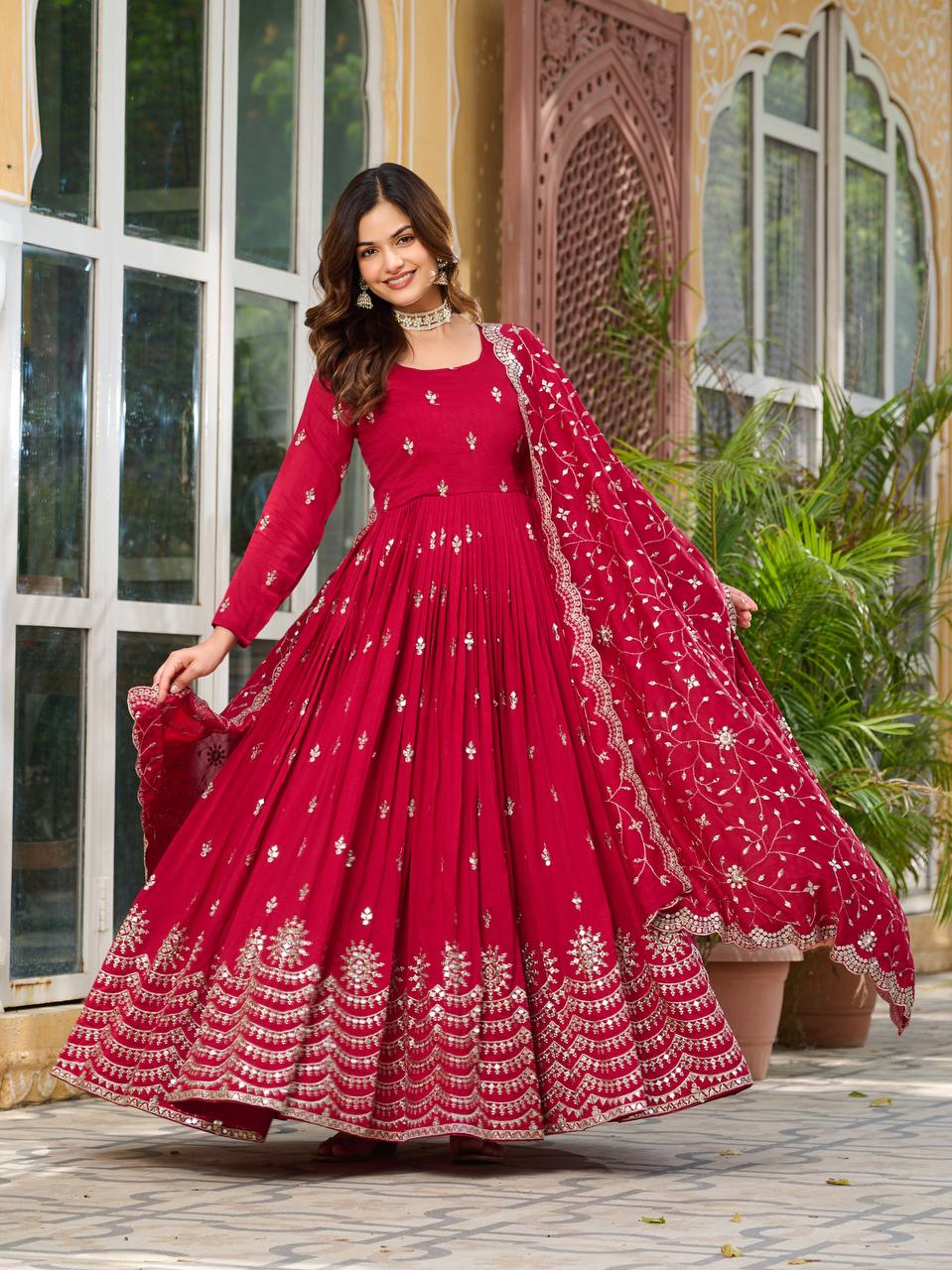 TRENDING LONG GOWN WITH DUPATTA Shringarikaa TRENDING LONG GOWN WITH DUPATTA Shringarikaa