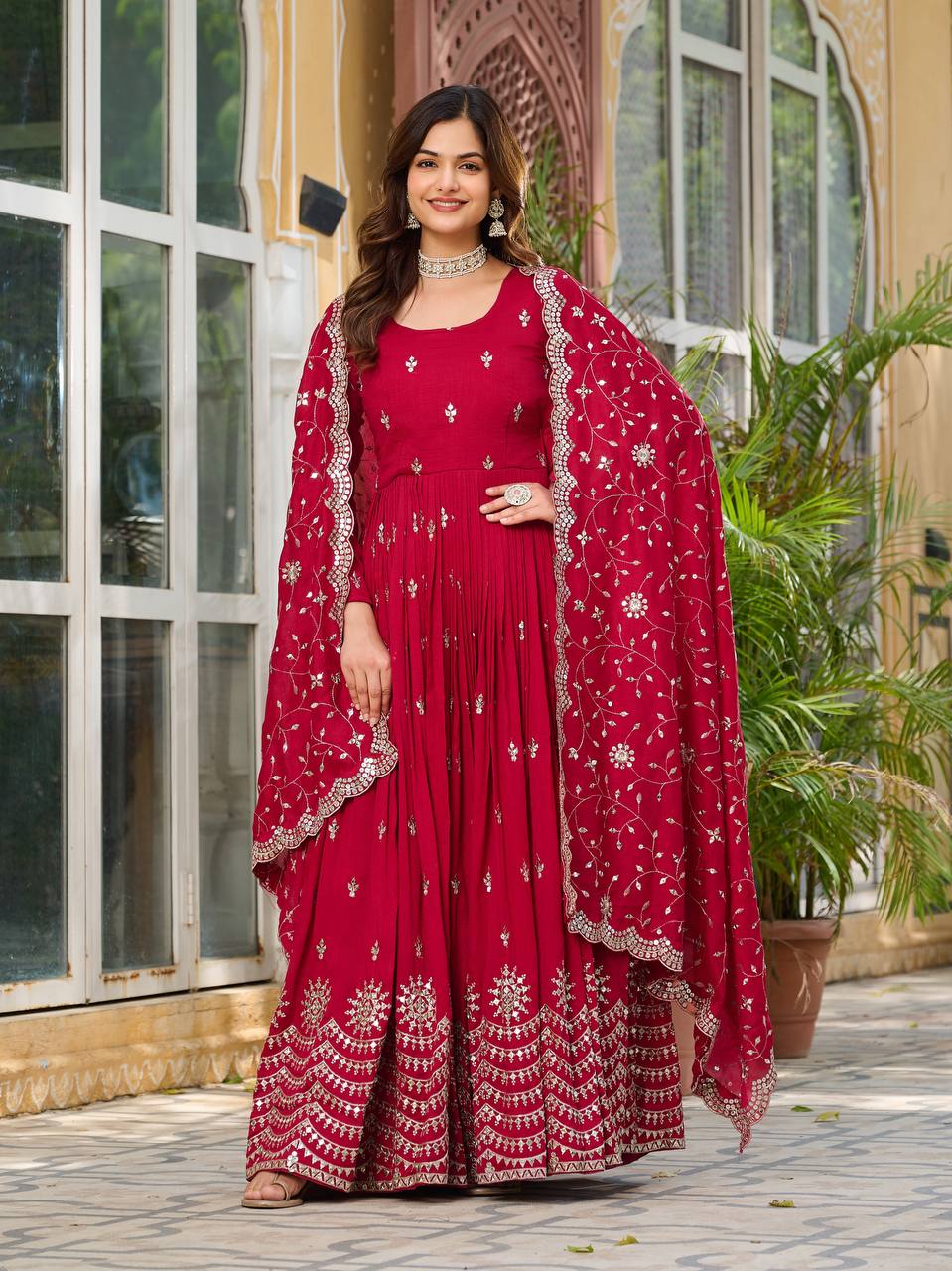 TRENDING LONG GOWN WITH DUPATTA