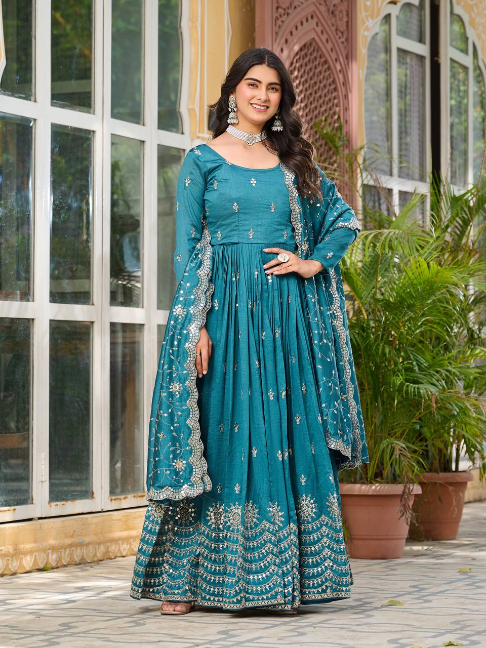 TRENDING LONG GOWN WITH DUPATTA