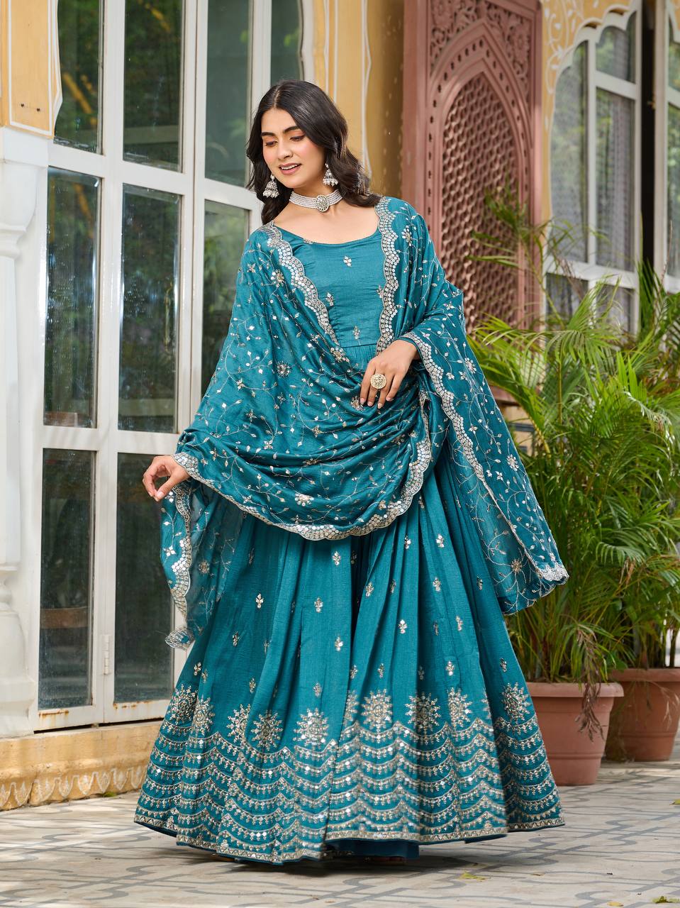 TRENDING LONG GOWN WITH DUPATTA