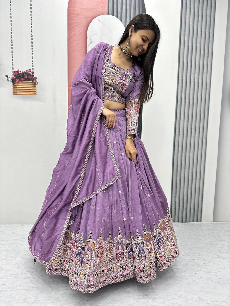 TRENDING COLOR HEAVY EMBROIDERY LEHENGA CHOLI
