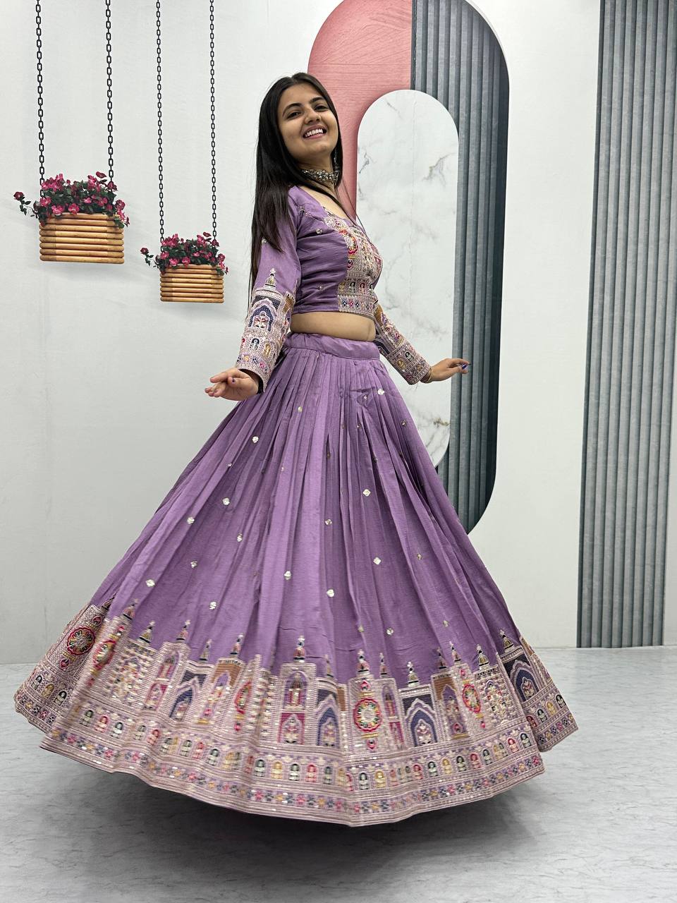 TRENDING COLOR HEAVY EMBROIDERY LEHENGA CHOLI