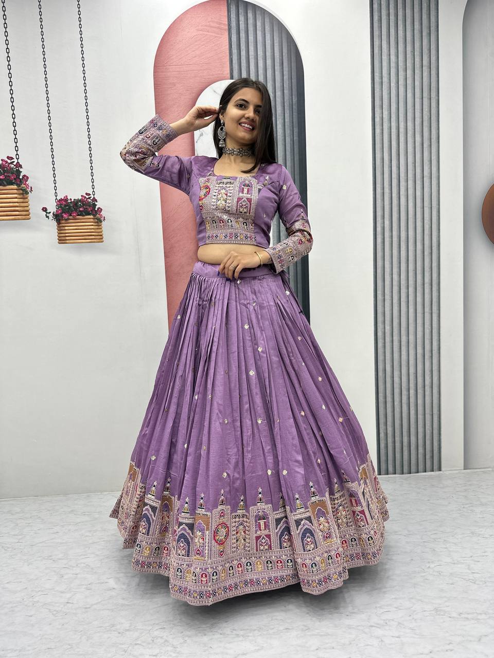 TRENDING COLOR HEAVY EMBROIDERY LEHENGA CHOLI