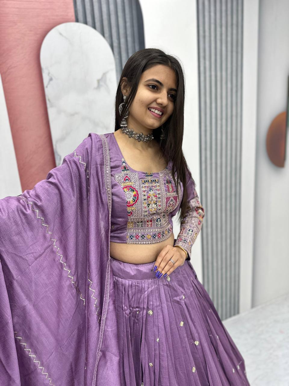 TRENDING COLOR HEAVY EMBROIDERY LEHENGA CHOLI