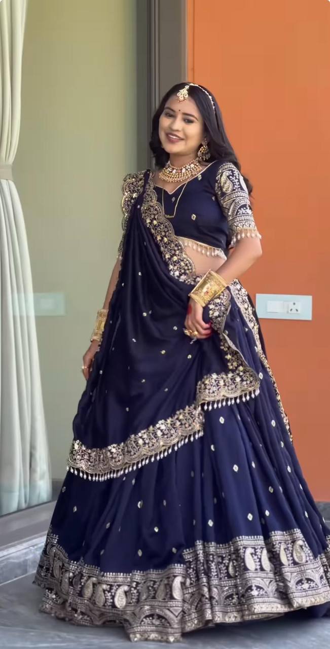 BLUE COLOR TRENDING LEHENGA