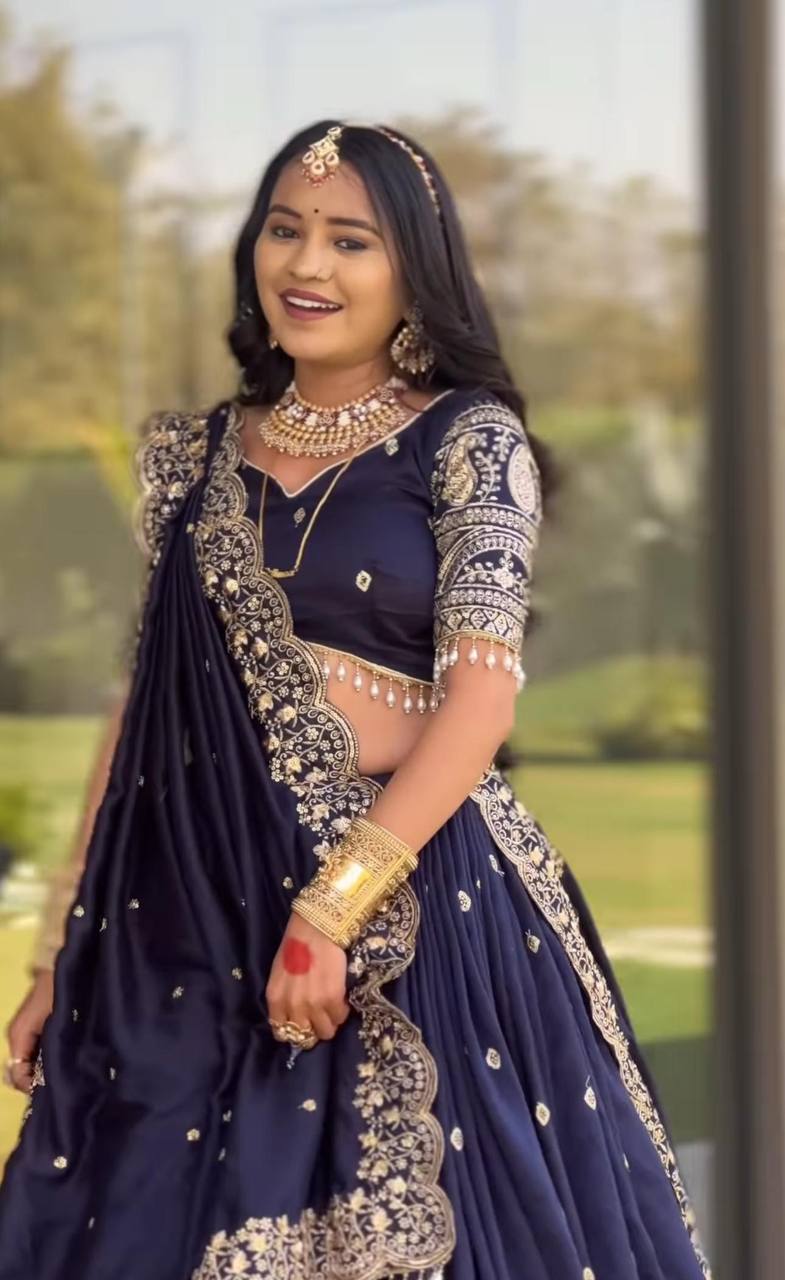BLUE COLOR TRENDING LEHENGA