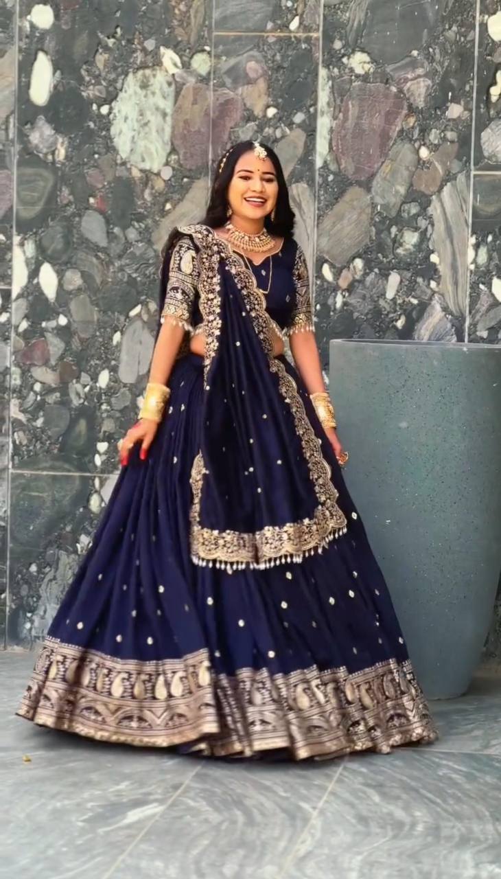 BLUE COLOR TRENDING LEHENGA