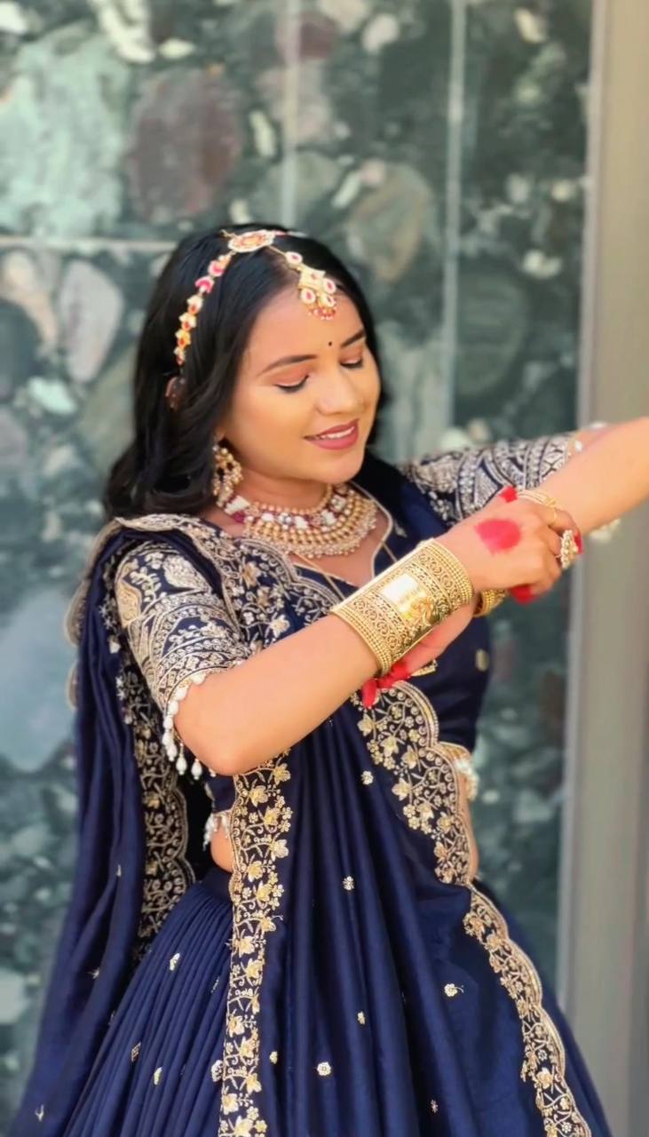 BLUE COLOR TRENDING LEHENGA