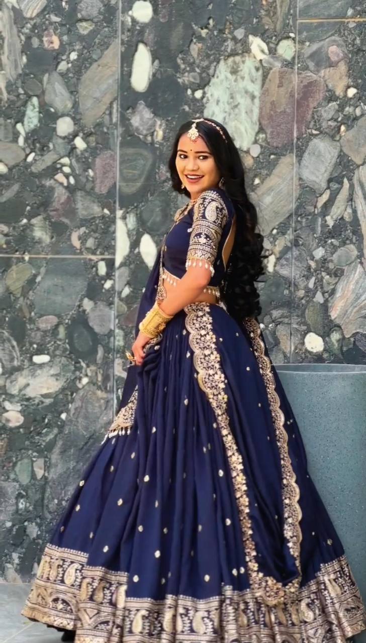 BLUE COLOR TRENDING LEHENGA