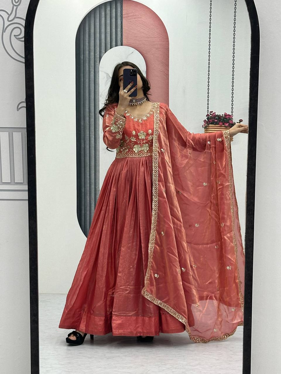 ANARKALI SUIT WITH TRENDING COLOR