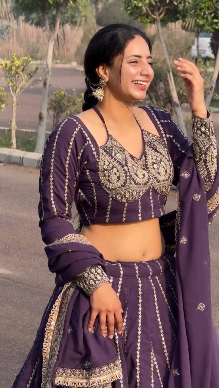 PURPLE COLOR LEHENGA