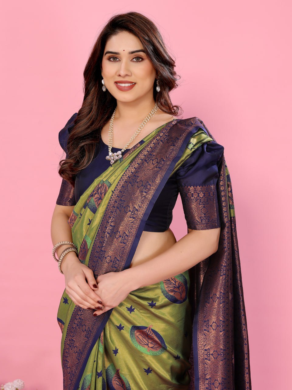 BANARASI SOFT SILK ZARI WORK MULTI COLOR SAREE