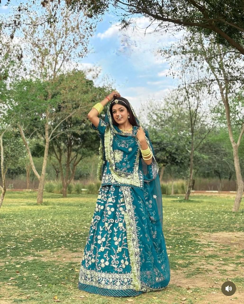 GEORGETTE WITH SEQUENCE WORK LEHENGA CHOLI