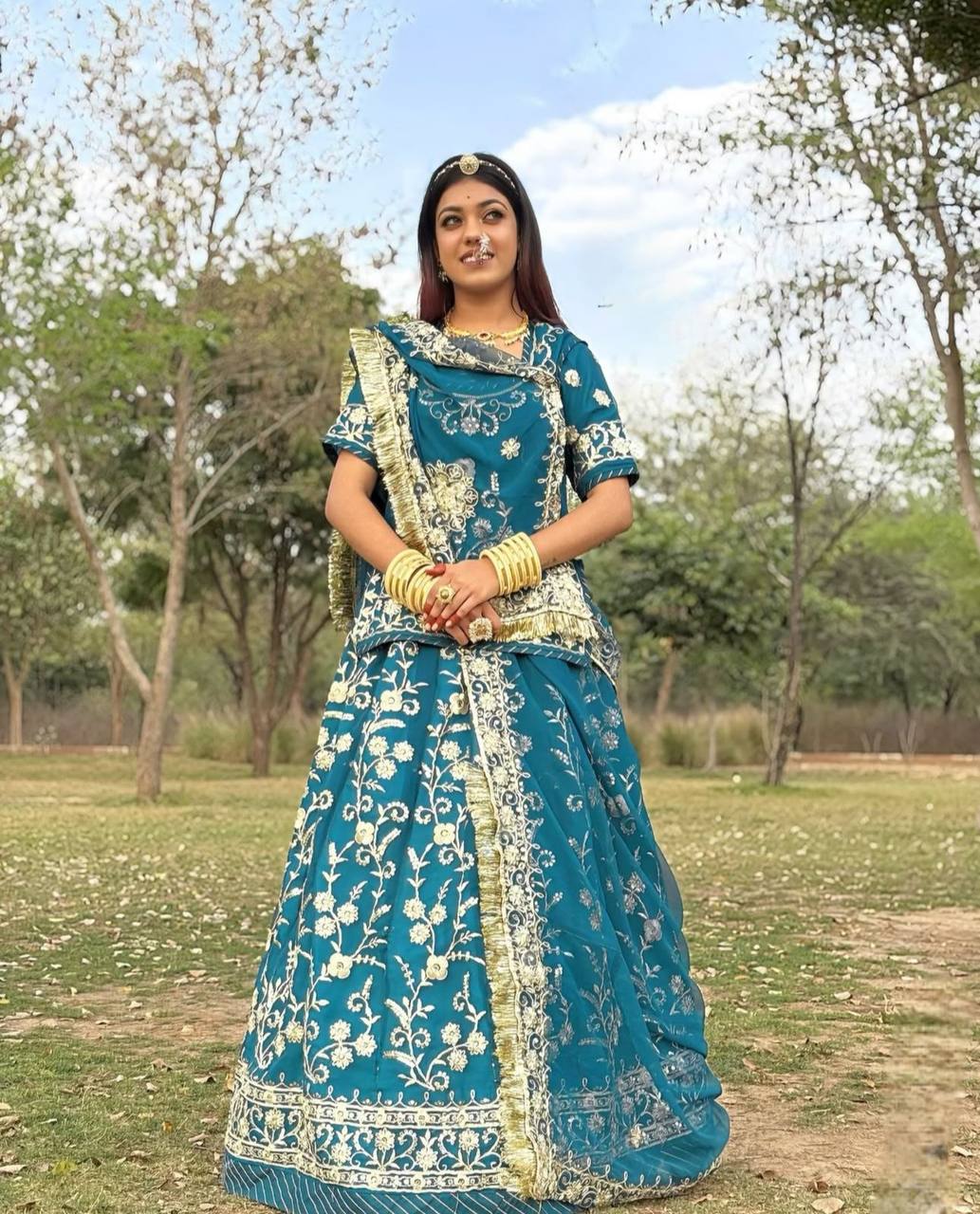 GEORGETTE WITH SEQUENCE WORK LEHENGA CHOLI