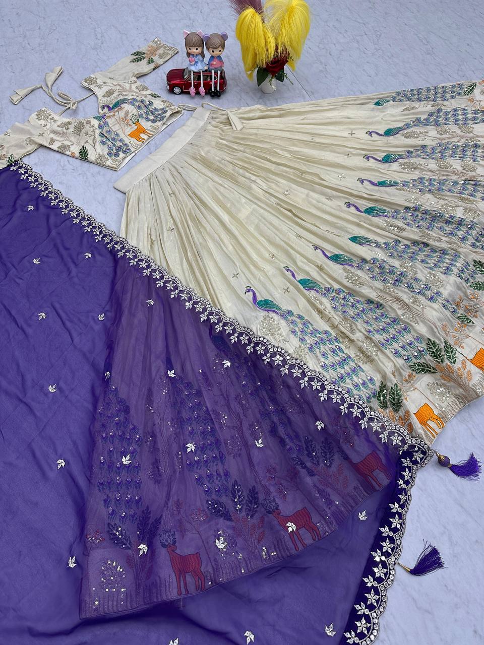 TRENDING TISSUE SILK LEHENGA CHOLI