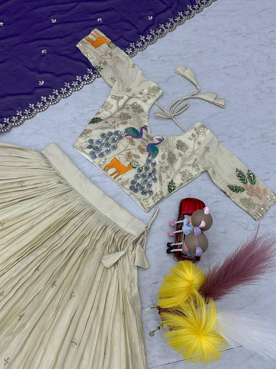 TRENDING TISSUE SILK LEHENGA CHOLI