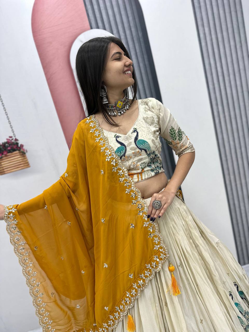 TRENDING TISSUE SILK LEHENGA CHOLI