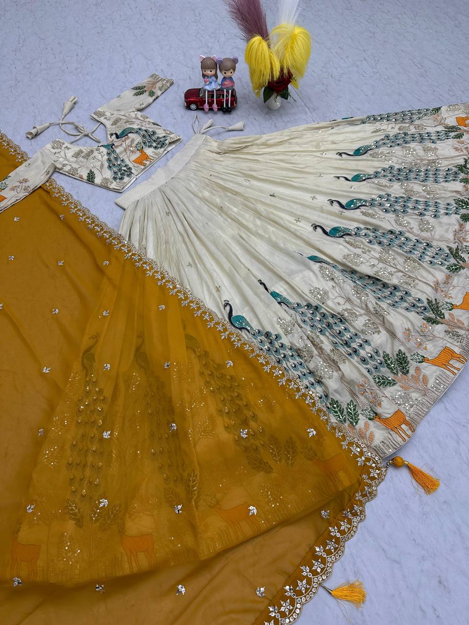 TRENDING TISSUE SILK LEHENGA CHOLI