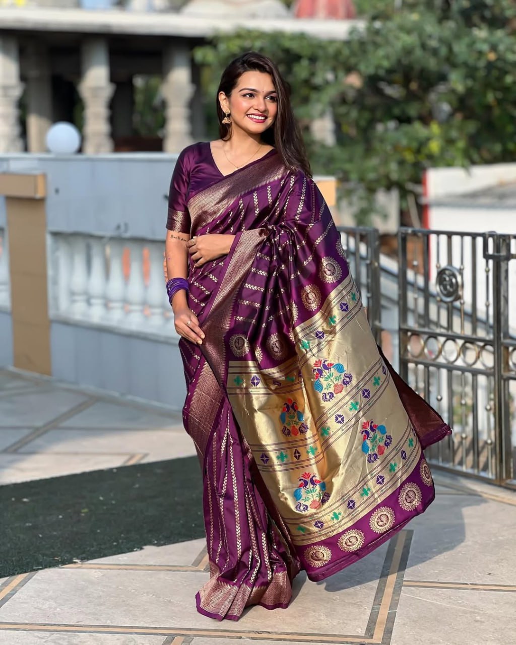 BANARASI SIFT SILK SAREE WITH ZARI WORK