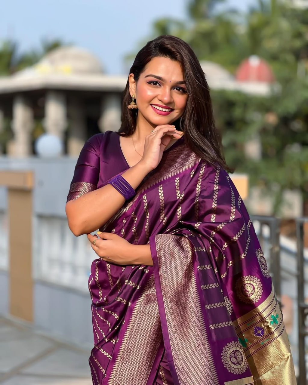 BANARASI SIFT SILK SAREE WITH ZARI WORK