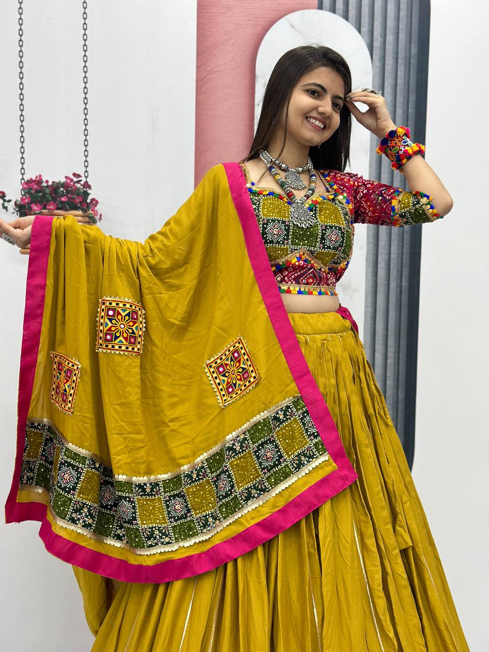 PURE COTTON FOIL PRINT NAVRATRI SPECIAL LEHENGA CHOLI WITH DUPATTA