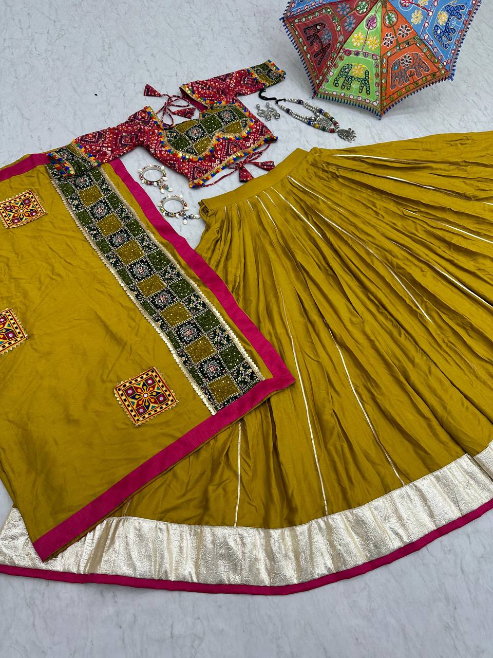 PURE COTTON FOIL PRINT NAVRATRI SPECIAL LEHENGA CHOLI WITH DUPATTA