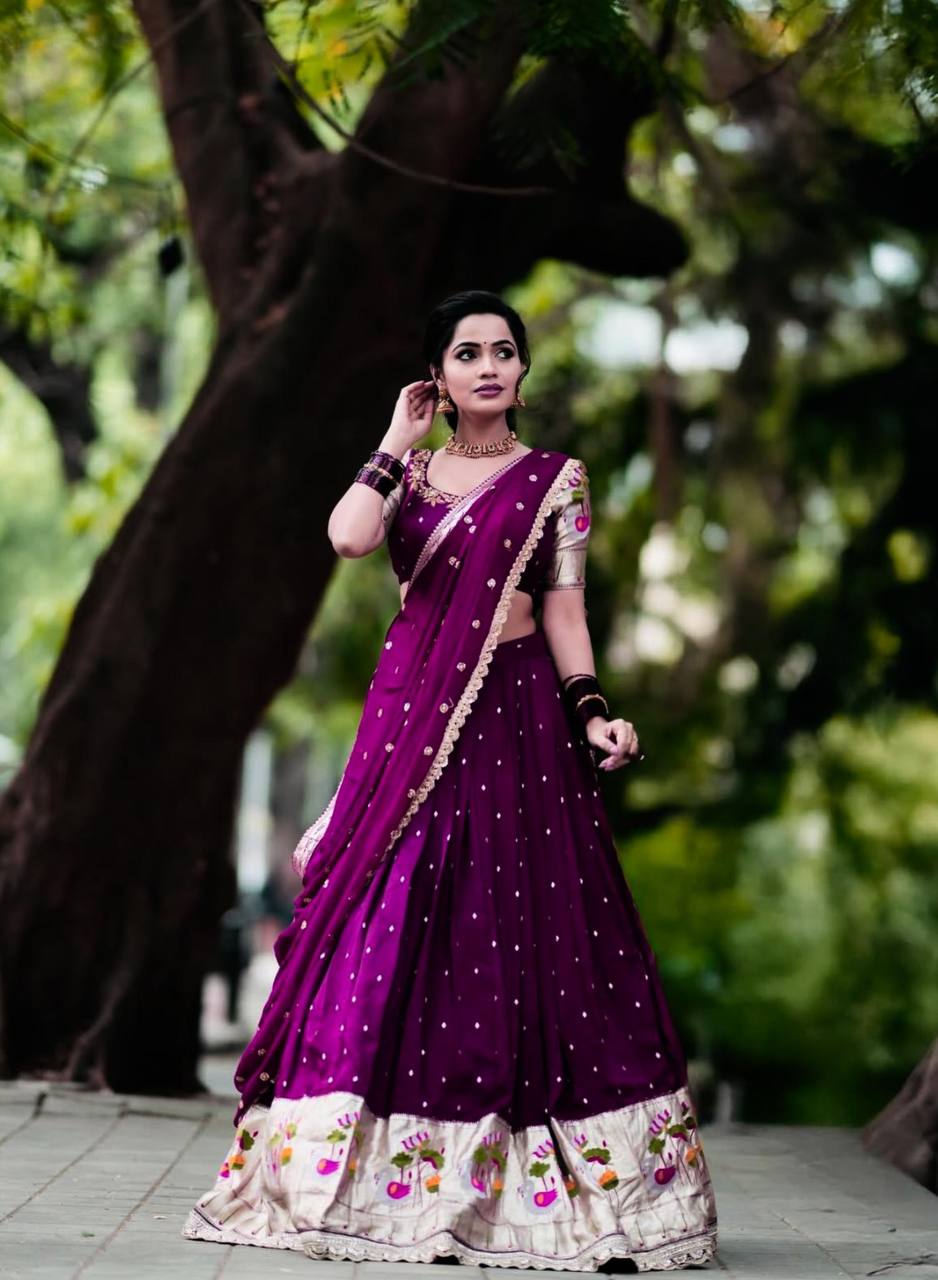 Wedding Special Maroon Color Embroidery Sequence Lehenga