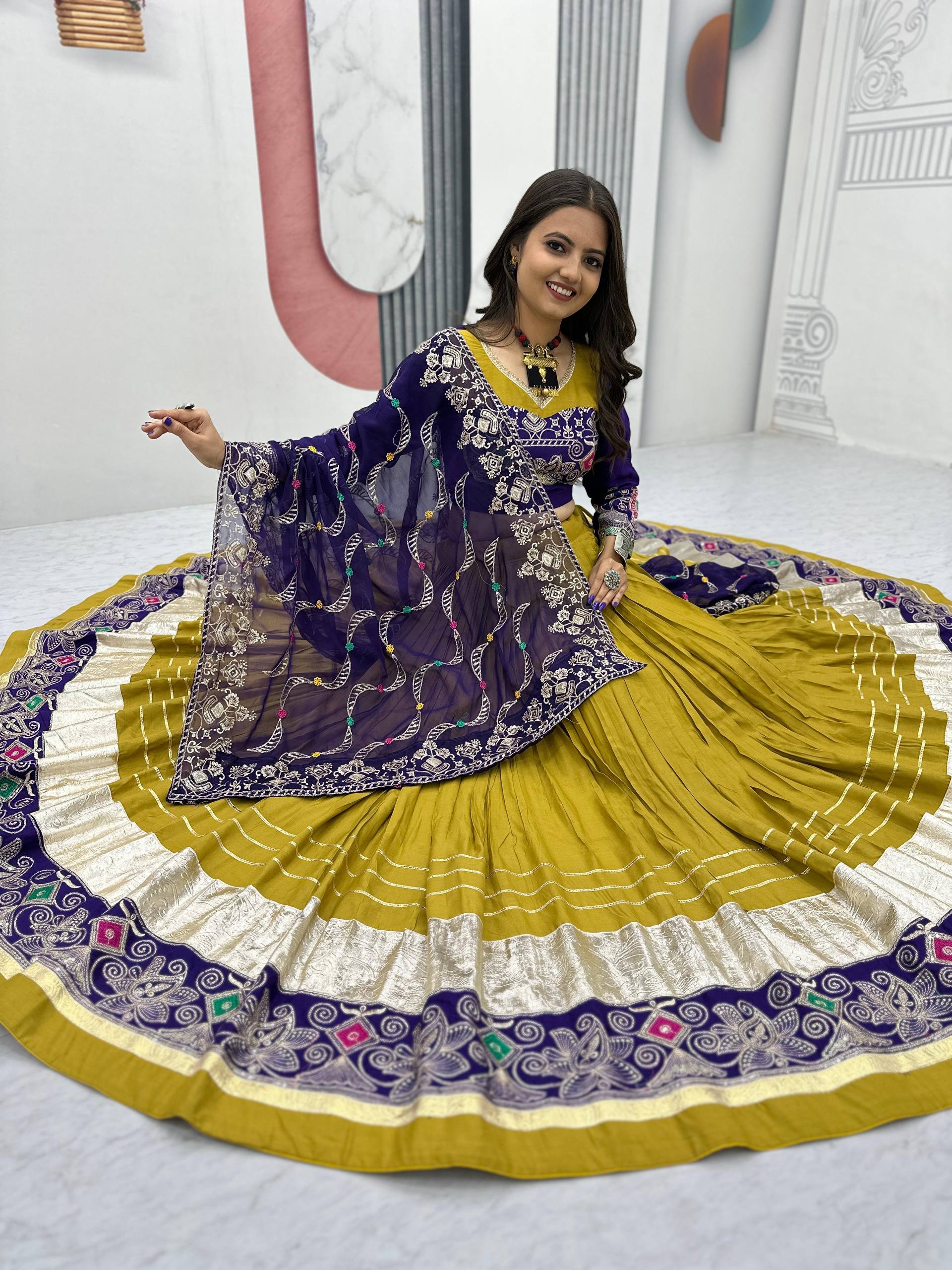 NAVRATRI SPECIAL PURE COTTON WITH EMBROIDERY WORK CHOLI