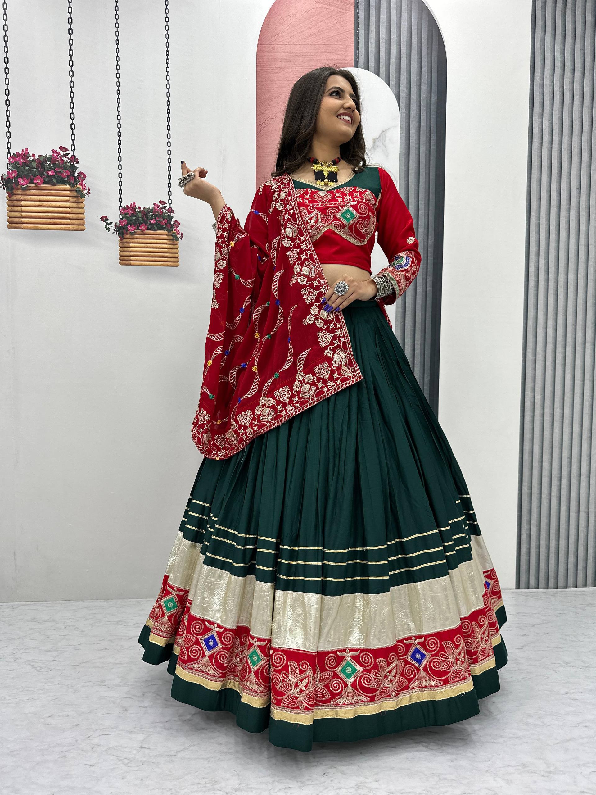 NAVRATRI SPECIAL PURE COTTON WITH EMBROIDERY WORK CHOLI