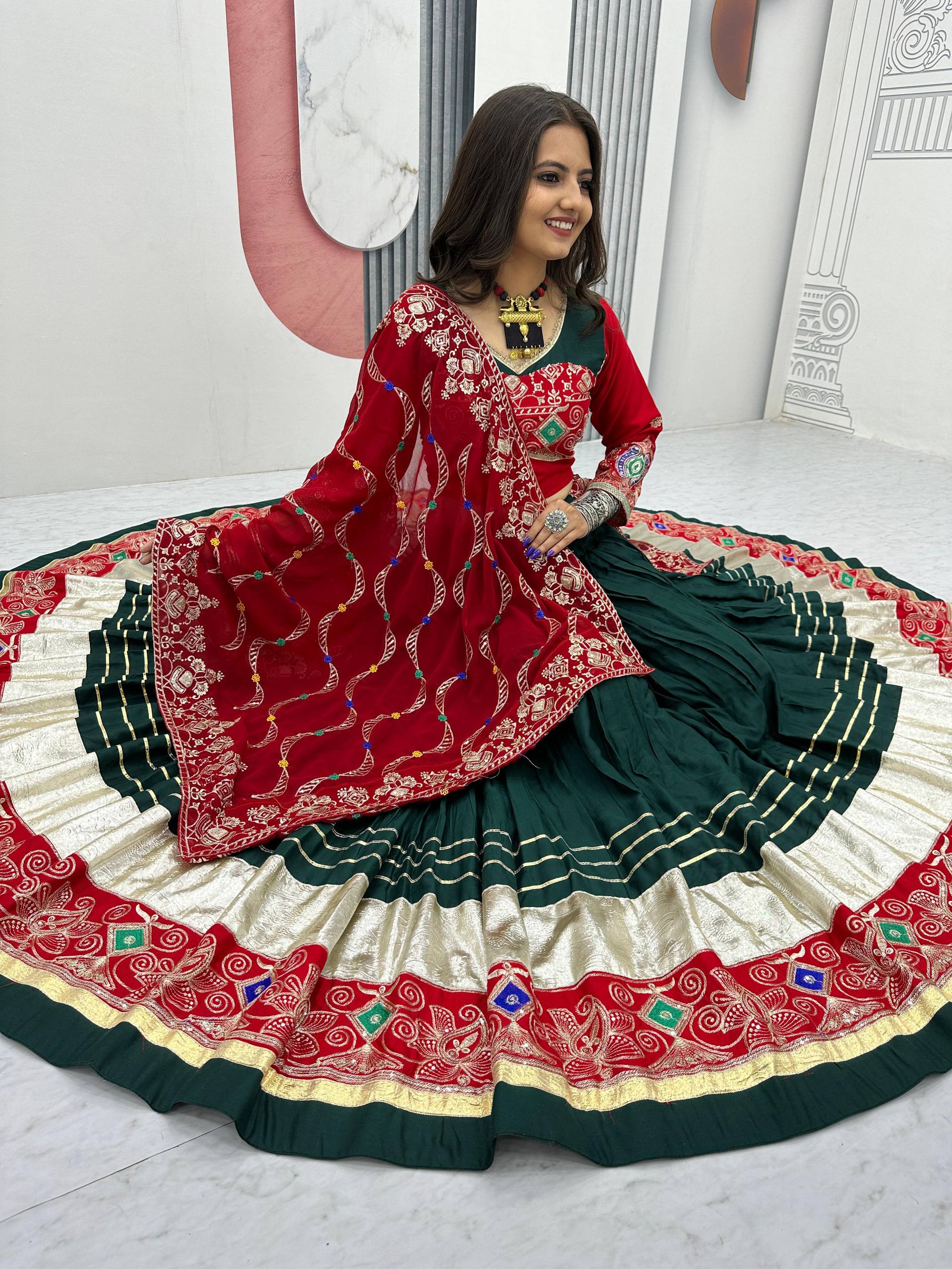 NAVRATRI SPECIAL PURE COTTON WITH EMBROIDERY WORK CHOLI