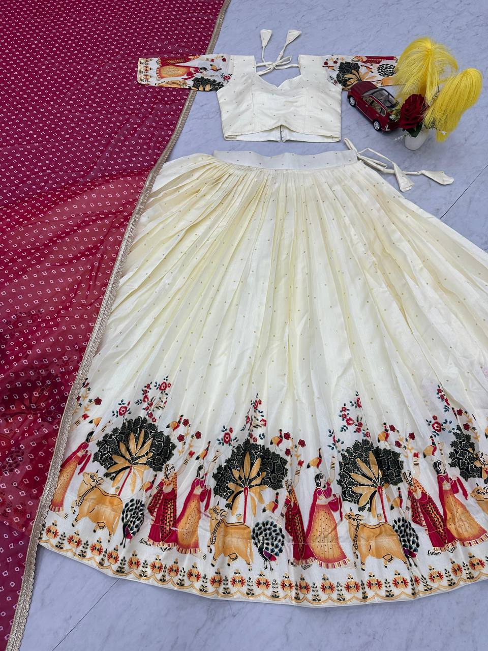 DOLA SILK PRINTED LEHENGA CHOLI