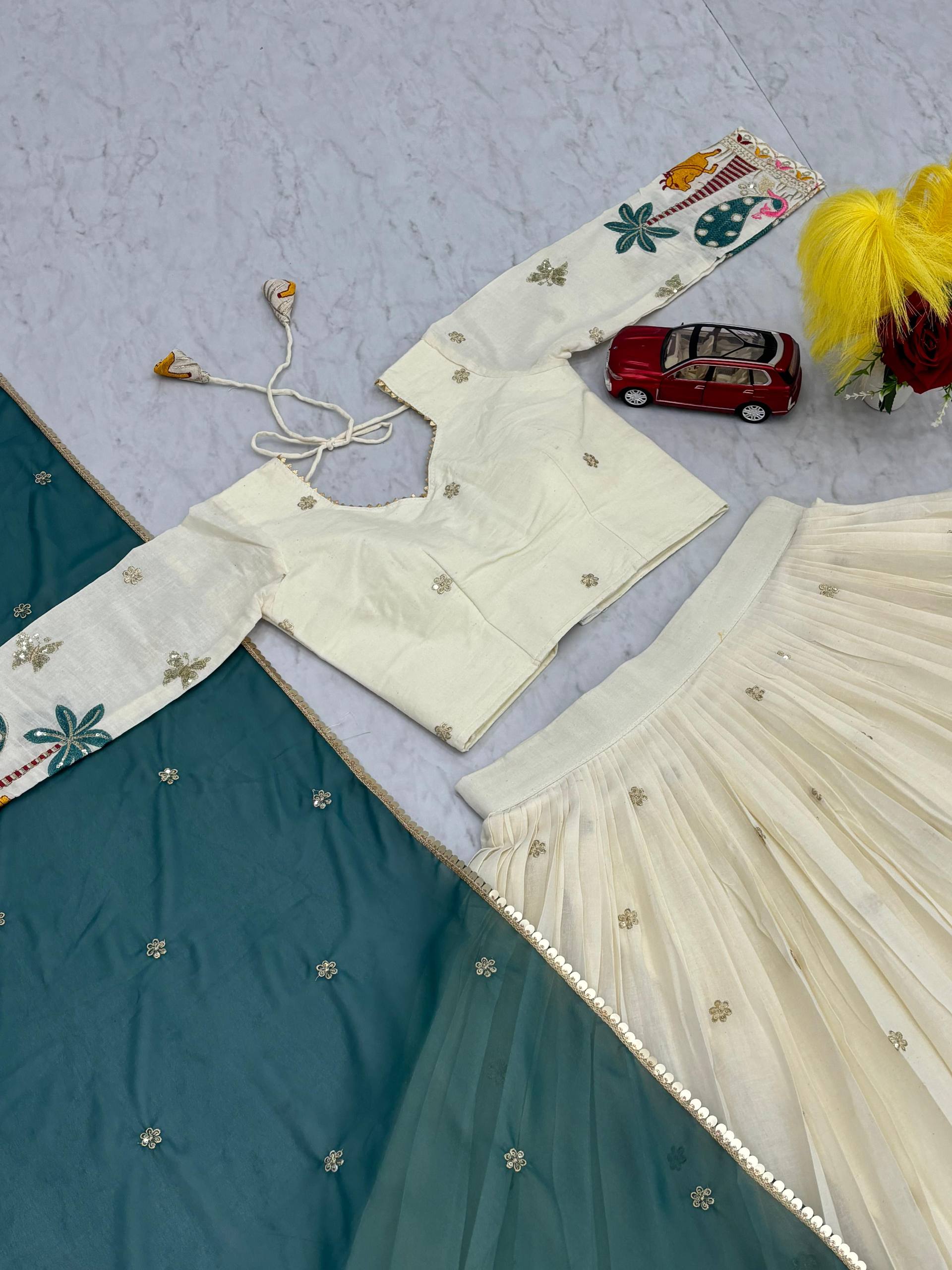 NAVRATRI SPECIAL EMBROIDERY WORK LEHENGA CHOLI