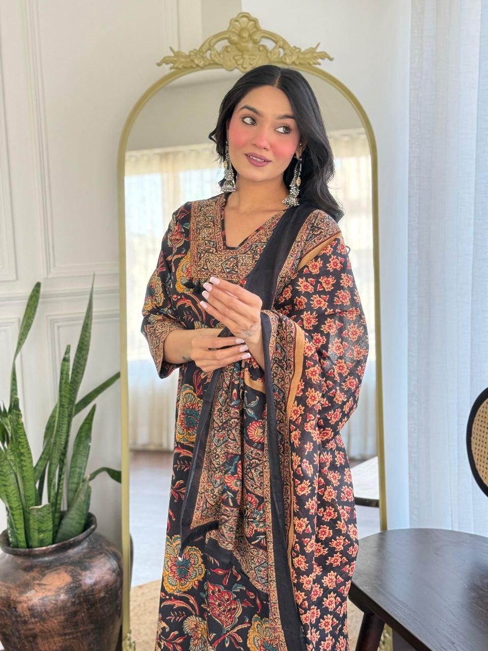 COTTON ANARKALI KURTI PAIR WITH DUPATTA